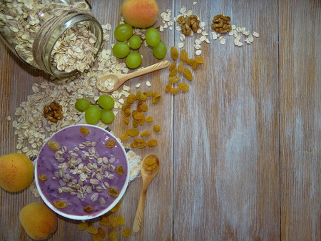 products for a healthy Breakfastの写真素材