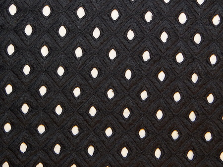 black cloth on white background
