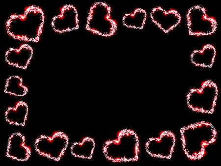 frame of heartsの写真素材