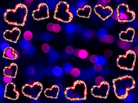 frame of heartsの写真素材