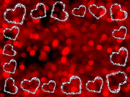 frame of heartsの写真素材