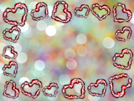 frame of heartsの写真素材
