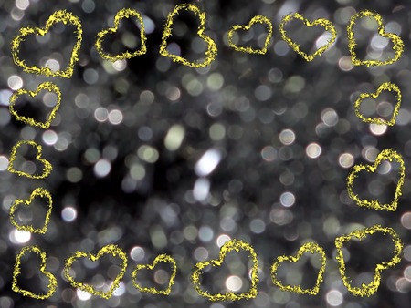 frame of heartsの写真素材