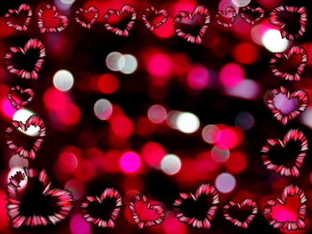 frame of heartsの写真素材
