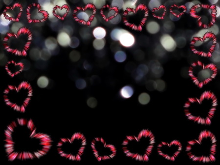 frame of heartsの写真素材