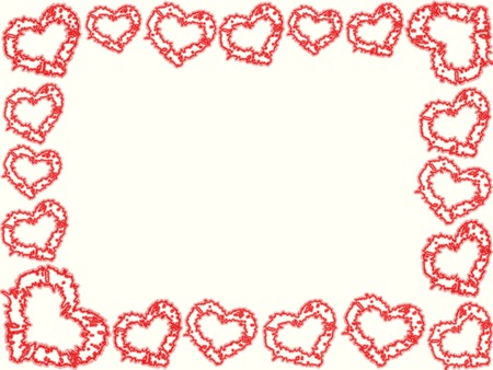 frame of heartsの写真素材