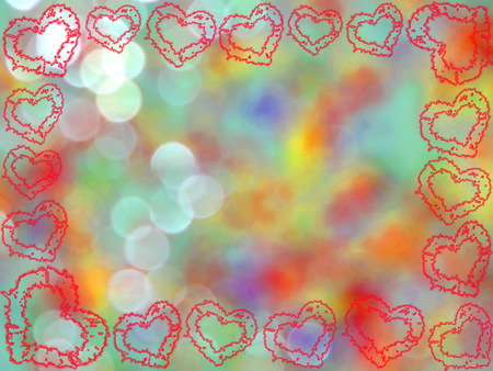 frame of heartsの写真素材