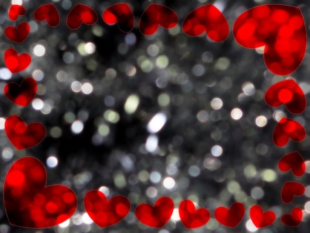 frame of heartsの写真素材