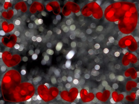 frame of heartsの写真素材