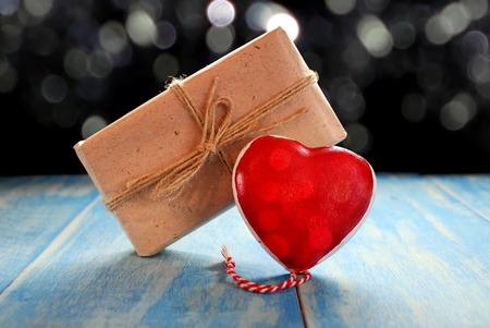 heart and giftの写真素材
