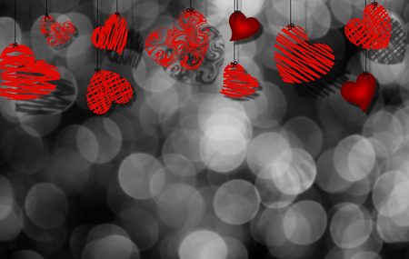 Background with heartsの写真素材