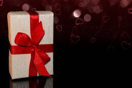Gift on dark background