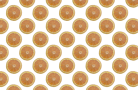 Orange isolated on whiteの写真素材