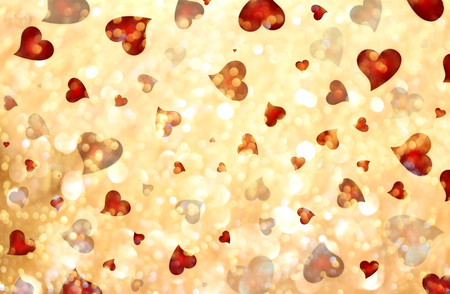 background with heartsの写真素材