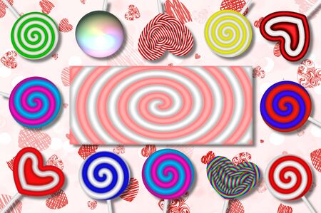 candy lollipopsの写真素材