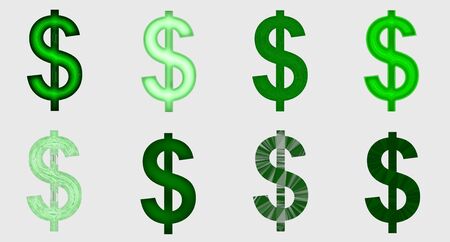 American dollar sign on a light backgroundの写真素材