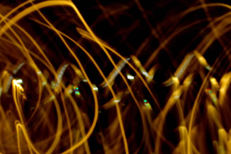 beautiful abstract golden background on black backgroundの写真素材