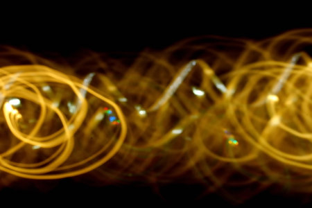 beautiful abstract golden background on black backgroundの写真素材