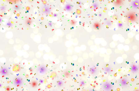 beautiful festive background with confetti on a light backgroundの写真素材