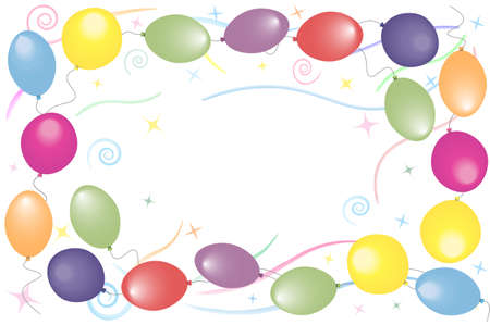Beautiful background with colorful balloons on a light backgroundのイラスト素材