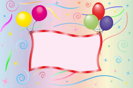 Beautiful background with colorful balloons on a light backgroundのイラスト素材