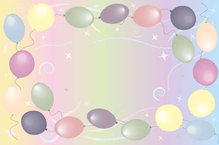 Beautiful background with colorful balloons on a light backgroundのイラスト素材
