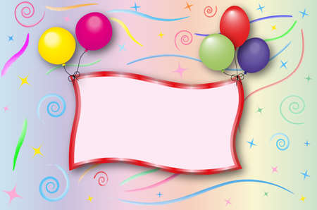 Beautiful background with colorful balloons on a light backgroundの写真素材