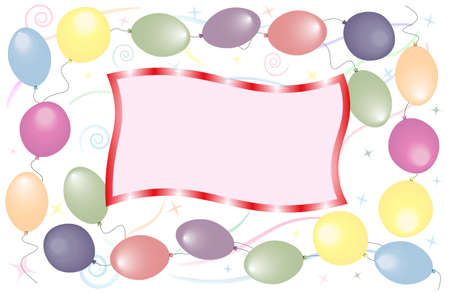 Beautiful background with colorful balloons on a light backgroundの写真素材