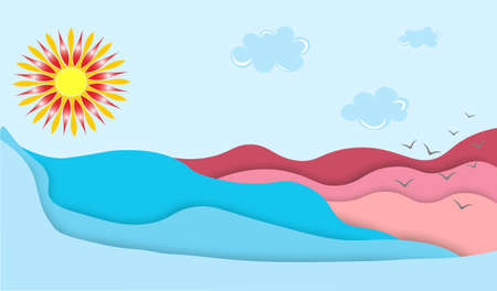 beautiful picture of the sky with the sun and cloudsの写真素材