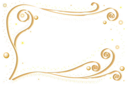 beautiful golden abstract background on a white backgroundのイラスト素材