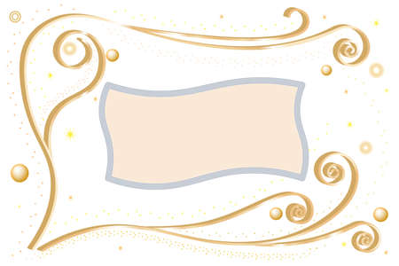 beautiful golden abstract background on a white backgroundのイラスト素材