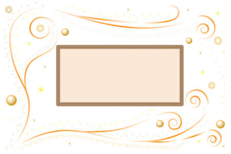 beautiful golden abstract background on a white backgroundの写真素材