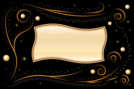 beautiful abstract golden background on a black backgroundの写真素材