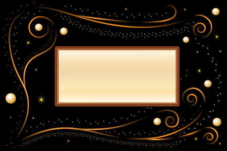 beautiful abstract golden background on a black backgroundの写真素材