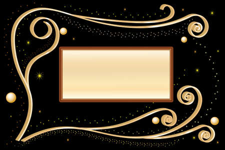 beautiful abstract golden background on a black backgroundの写真素材