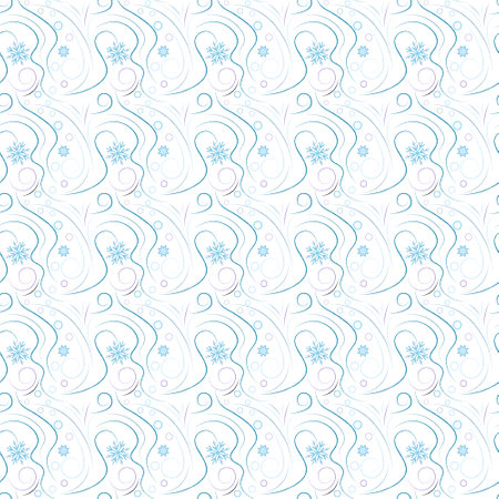 beautiful seamless pattern of snowflakes on a light backgroundの写真素材
