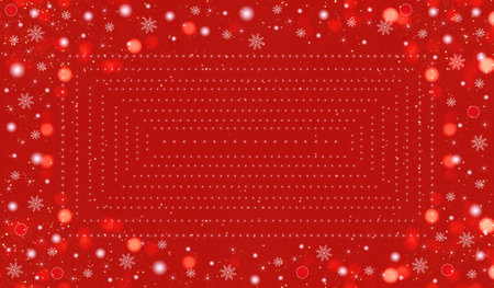 beautiful Christmas background with beautiful snowflakes on a shiny backgroundの写真素材