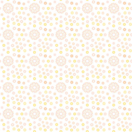beautiful abstract, colored background with flower shapes and spiralsの写真素材