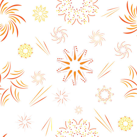 beautiful abstract, colored background with flower shapes and spiralsの写真素材