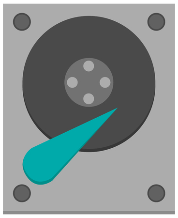 Hard Disk icon, flat colors. Vector Illustrationのイラスト素材
