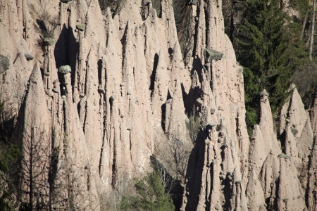 Renon, Bolzano, famous Earth pyramids geological phenomenonの素材 [FY31019157620]