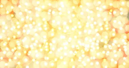 Golden abstract bokeh with defocused and blur lights on light background. Christmas and New Year. Vector illustration for banners, flyers, posters, cards, greetings, social media, social networksのイラスト素材
