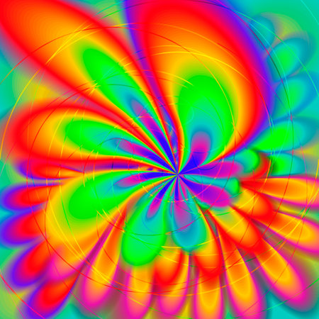 abstract fractal pattern. Floral decoration. fractal background. fractal wallpaper. Relaxation fractal pattern. Vector illustration isolated on colored background.のイラスト素材