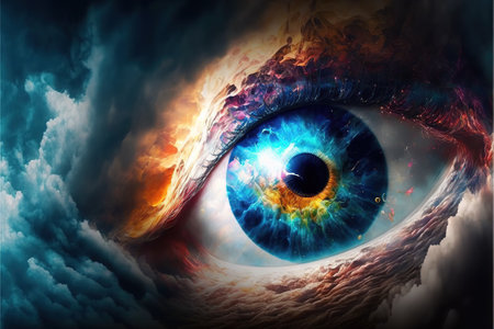 eye of the world color artの写真素材
