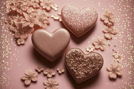 heart made of red flowers