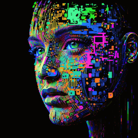 black and white portrait robot of a personの写真素材