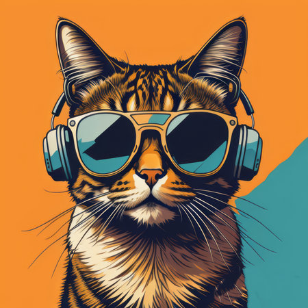 cat with money in casino created with generative AI softwareの素材