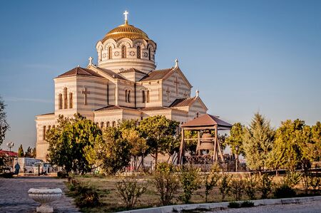 Site of Crimea, Saint Vladimir's cathedral - symbol of Hersones in Sevastopol, Crimea