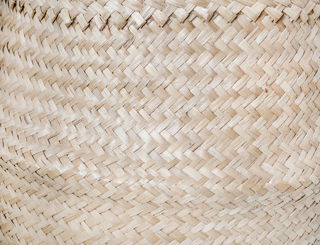 Close up woven bamboo pattern backgroundの写真素材