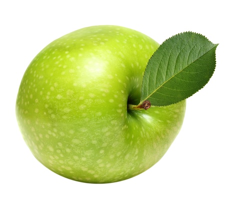 Green apple isolatedの写真素材